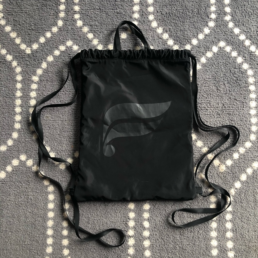 (Fabletics) Black Drawstring Athletic Bag - image 2
